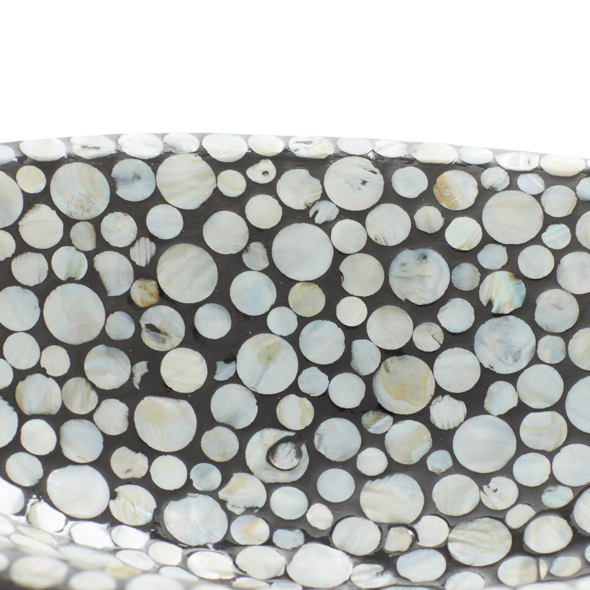 Gray Mother of Pearl Coastal Tray